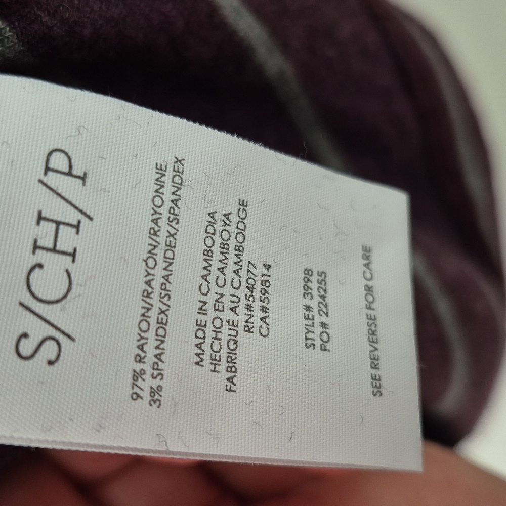 CABI 3998 Serenity TEE Purple and Gray - Picture 4 of 4